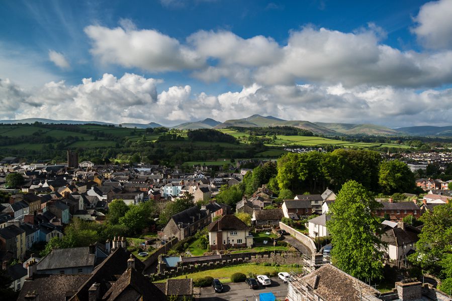 View over Brecon town
